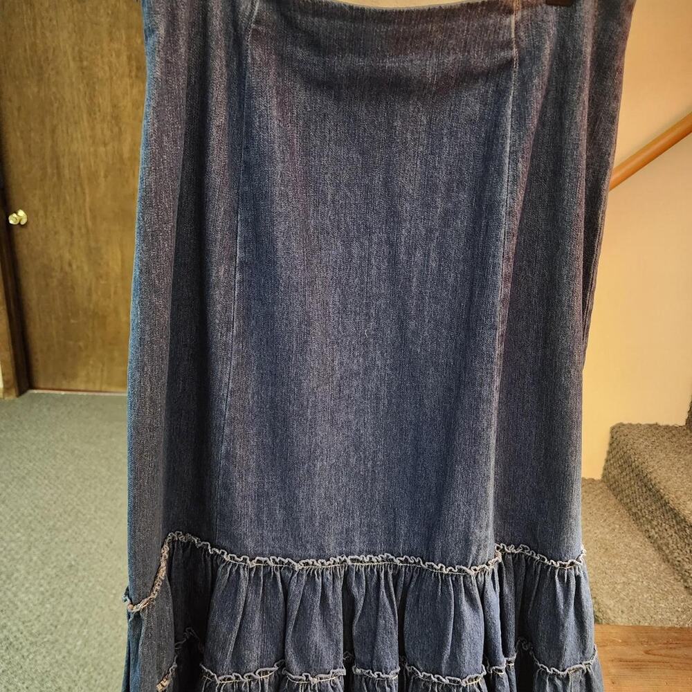 Alexis & Avery denim ruffle sz M